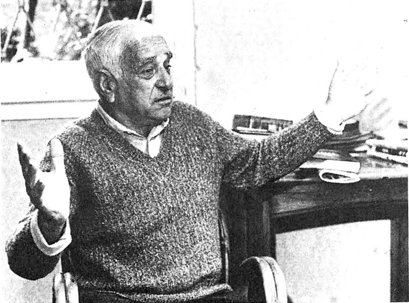 Josep Sol fotografiat el 1980 per Pau Barceló per a Serra d'Or