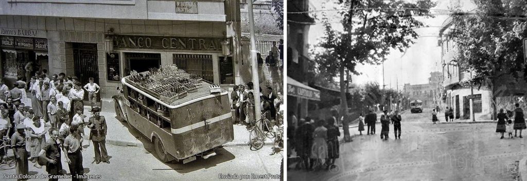 Darrera ubicació del Banc de Badalona, absorbit pel Banc Central, a la plaça de la Vila amb la rambla de sant Sebastià (L'Abans / Editorial Enfadós i Mariano Perez Mir)